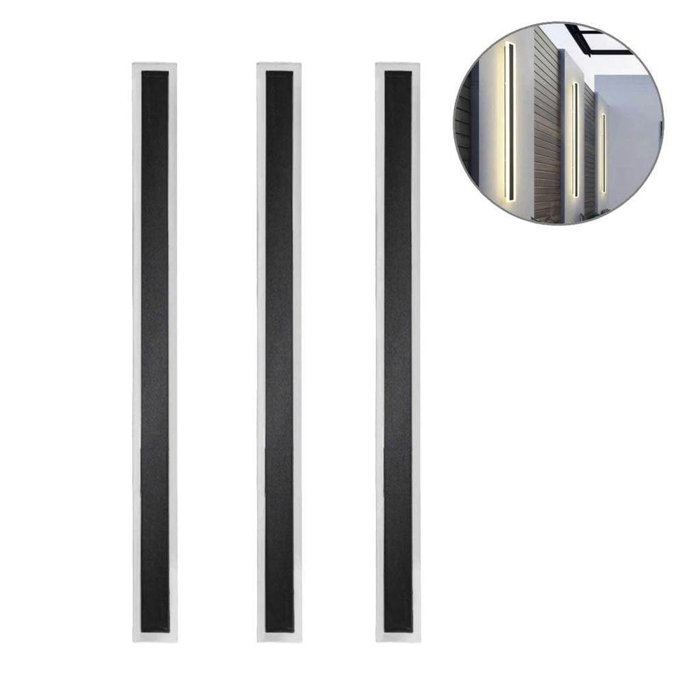 Kit 3 Arandela Borda Luminosa Externa 80 Cm Corredor Led