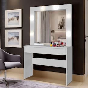 Penteadeira Camarim 180 X 110,3cm Requinte Branco AB