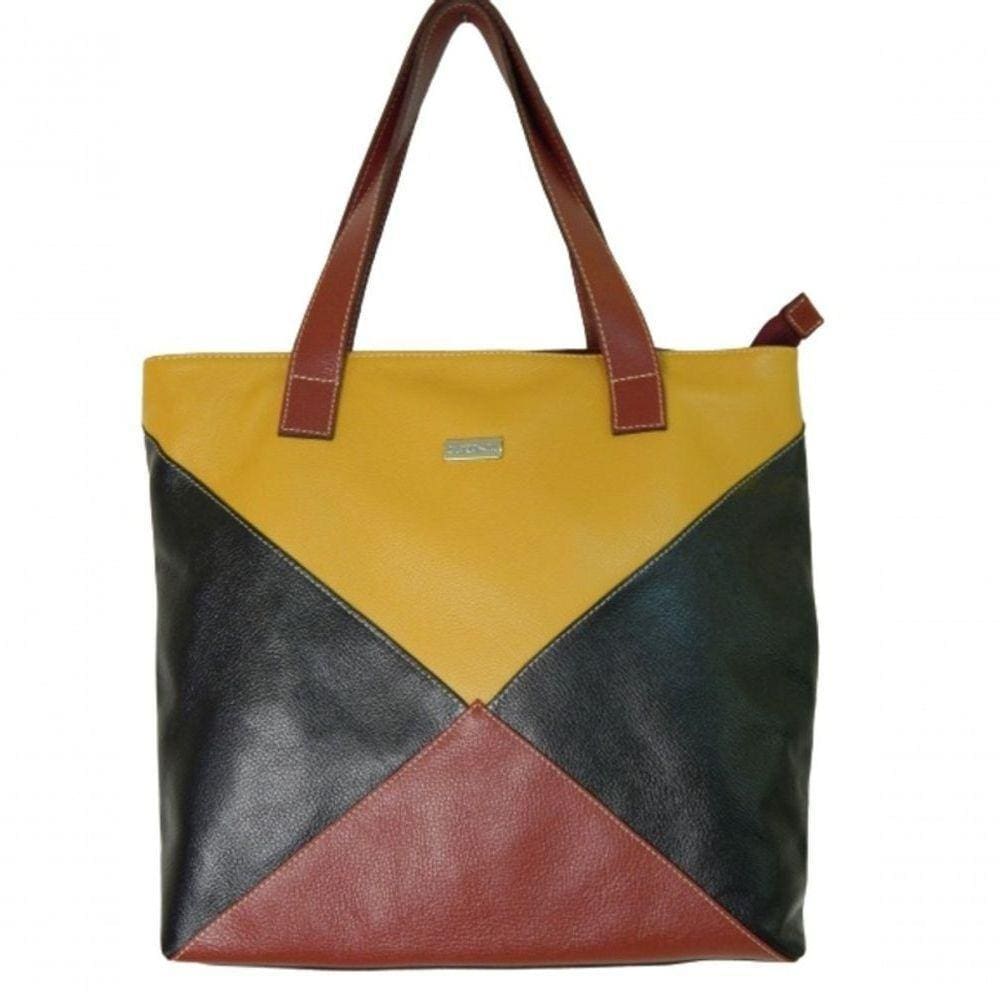 Bolsa Feminina De Couro Fashion Triangle Zup Cor Bordô