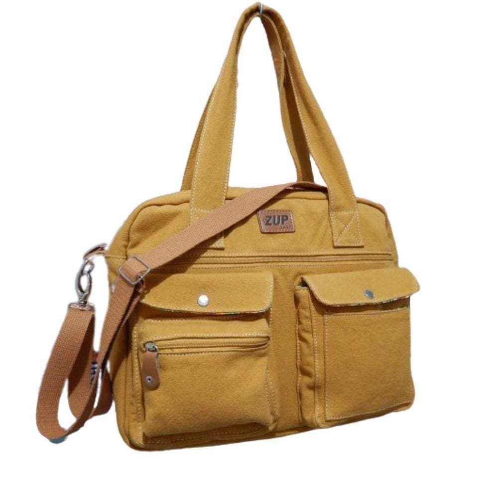 Bolsa De Lona Teach Cor Mostarda