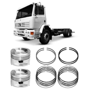 Kit Pistão Anel STD 1718 1720 89 a 2016 Metal Leve SPA2246