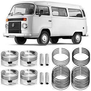 Kit Pistão Anel Std Motor Ea111 1.4 8v Sohc Flex Metal Leve