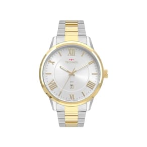 Relógio Technos Executive Prata Dourado Masculino 2115Tvn/1K