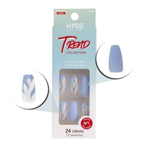 Unhas Postiças Kiss Ny Trend Collection Bailarina 24un Tn02b
