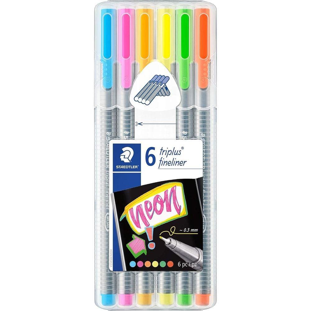 Caneta Triplus Fineliner 6 Cores Staedtler