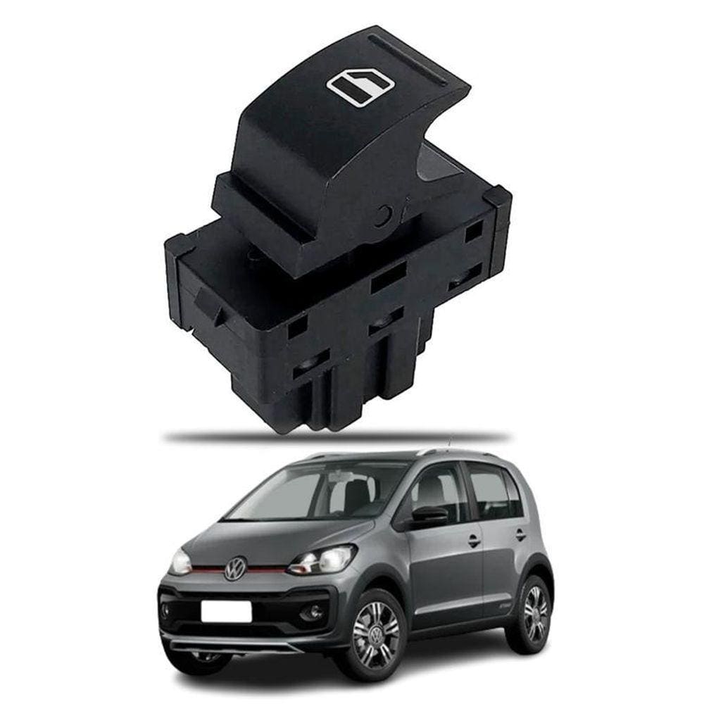 Interruptor Vidro Elét Simples Up 14-21 Led Azul Ld Direito