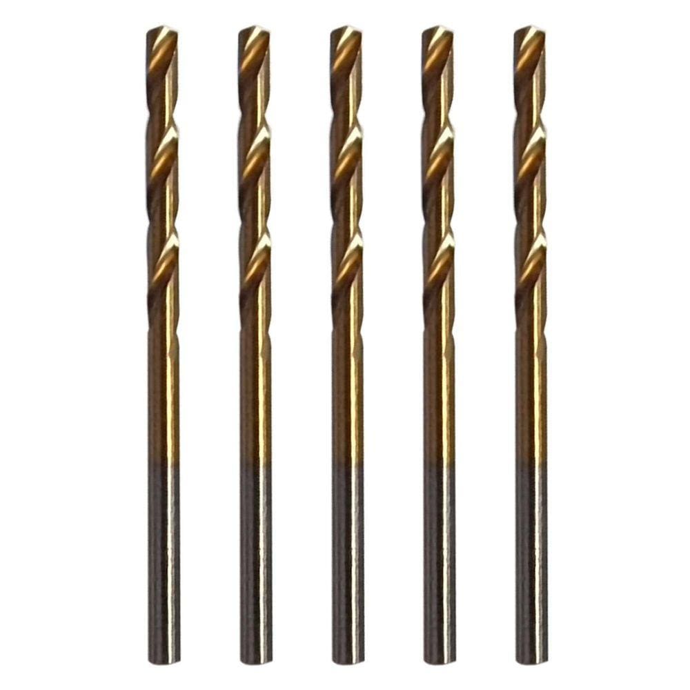 Kit 5 Brocas 3Mm Aço Rápido Hss Titânio Micro Mini Retíficas