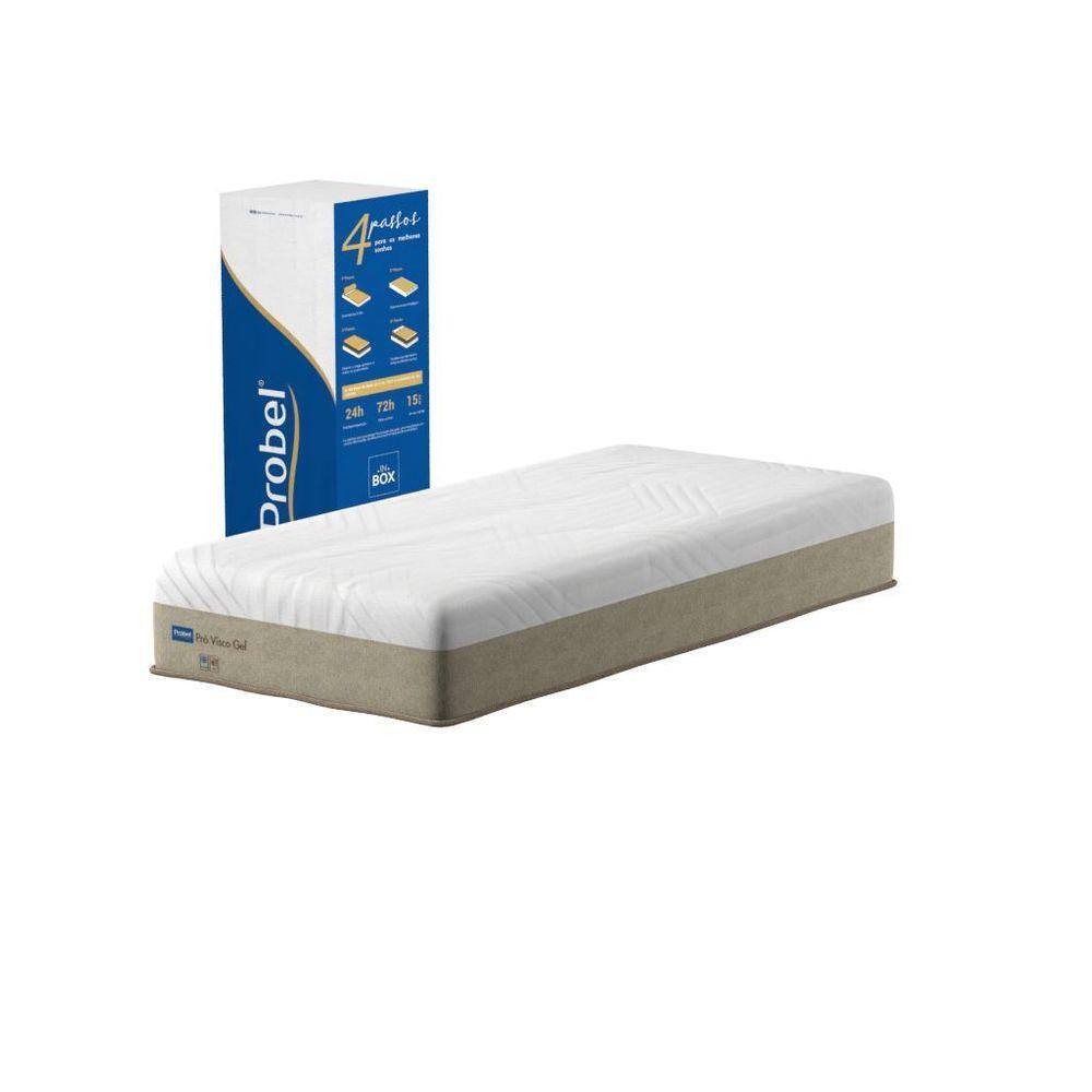 Colchão na Caixa Solteiro Espuma Visco Gel Probel Pró In Box