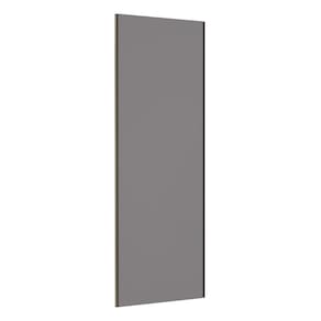 Porta De Correr 80cm Inox Sem Kit Ferragem Cinza Puro