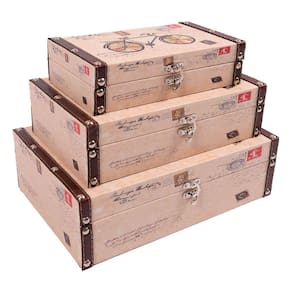 Kit 3 Caixas Organizadoras Em Mdf Vizapi P, M, G Bike Colorida