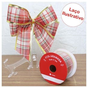 Rolo Fita Aramada Decoração Natalina 5cmx3m