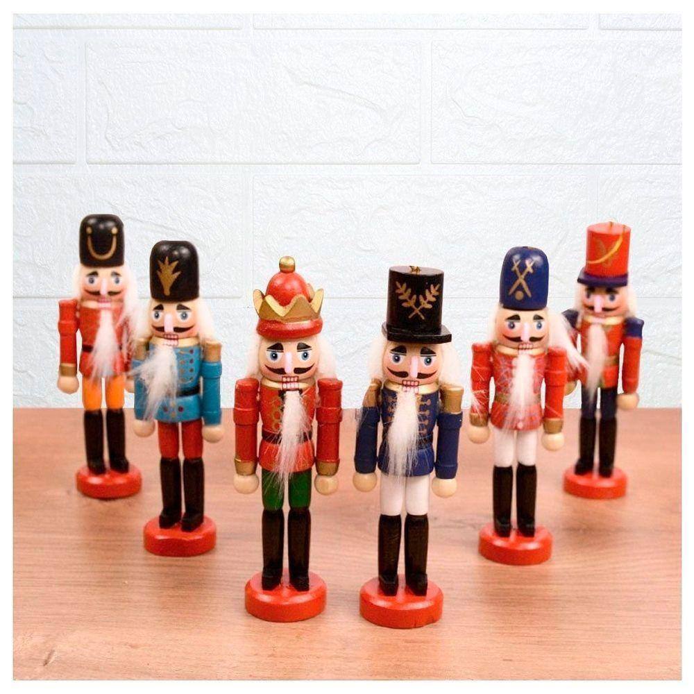 Enfeite Para árvore Natal Soldado Quebra Nozes 12cm 6 Peças