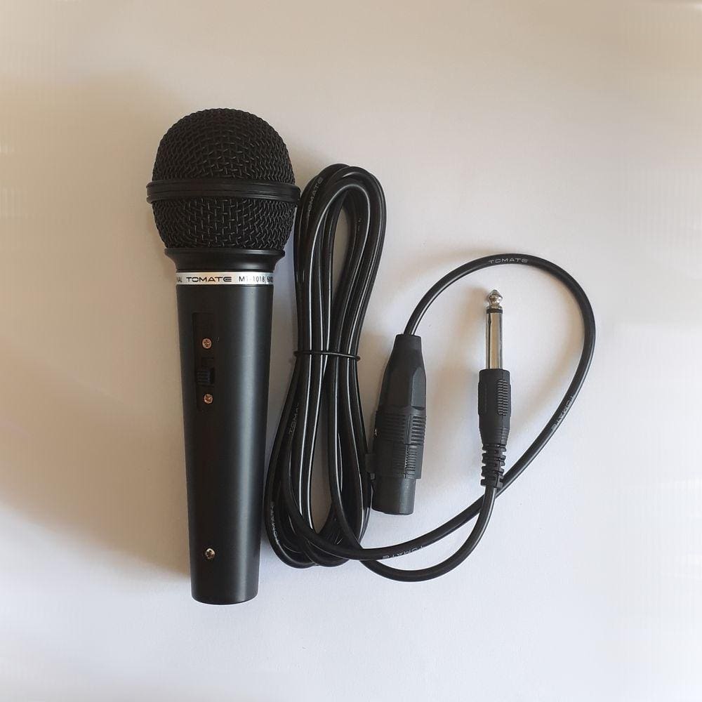 Microfone Dinâmico Profissional com Fio MT-1018 Tomate