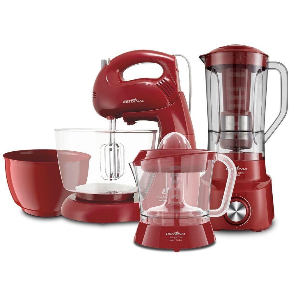 Kit Cozinha Britânia Bkt54v 3 Em 1 Turbo 1050w 220v