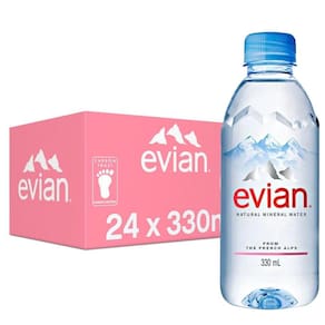Kit Com 24Un Água Mineral S/ Gás Francesa Evian Pet 330Ml