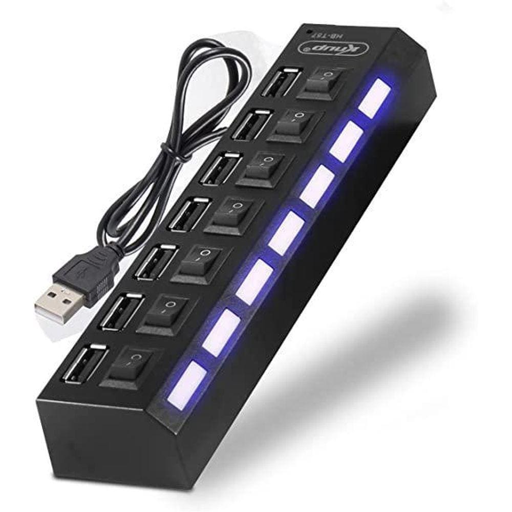 Hub Usb 7 Portas 2.0 Adaptador Extensor