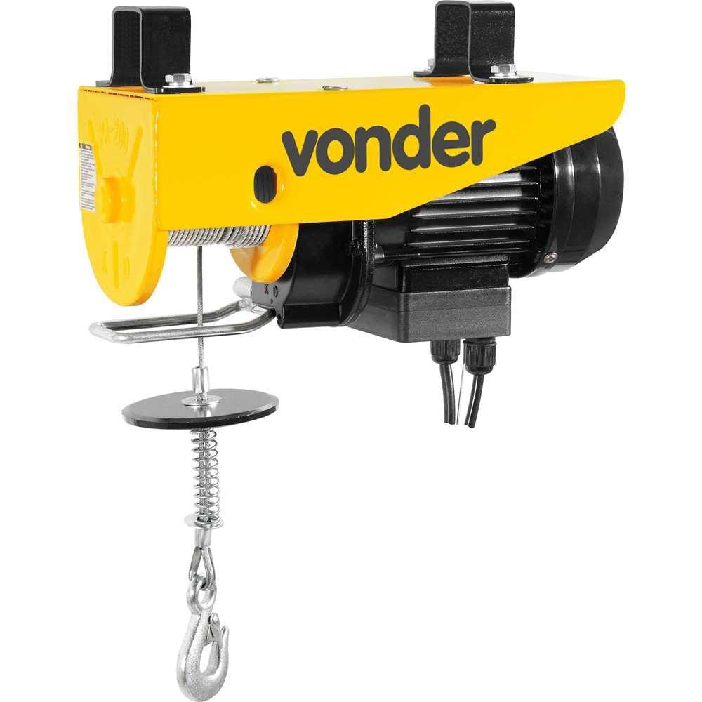 Guincho Elétrico 100/200kg 220v Gev200 Vonder Cabo de Aço Elevação de 6 a 12 Metros