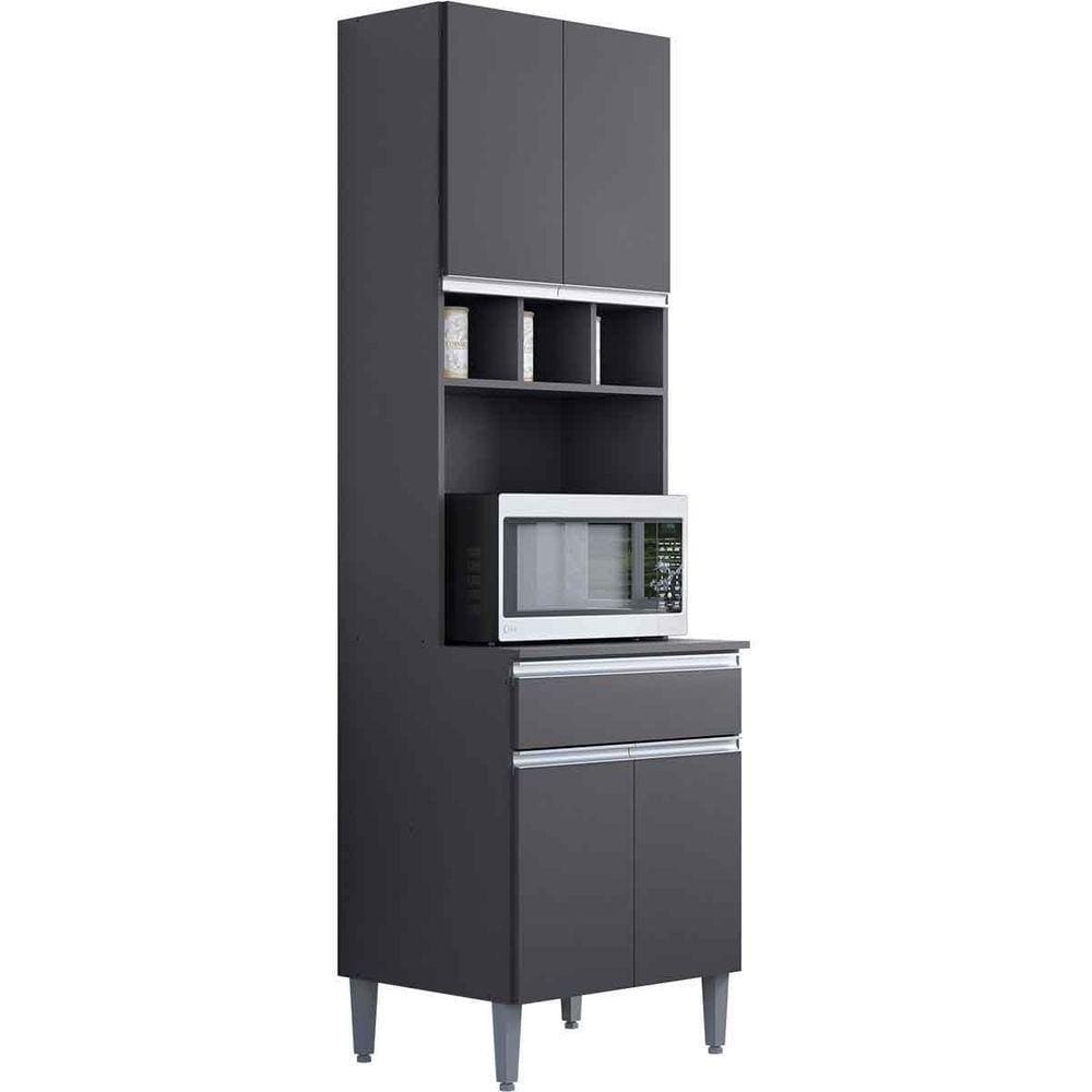 Paneleiro Duplo Adriana 4 Portas Cinza