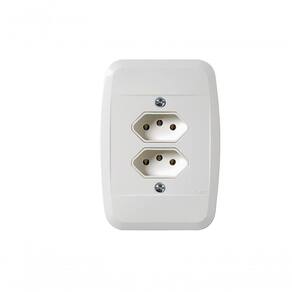 Tomada Embutir Dupla 2p+t 20a Placa Branca 40115 - Pezzi