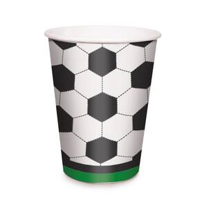 Copo de Papel Festa Futebol 240Ml - 8 unidades - Cromus