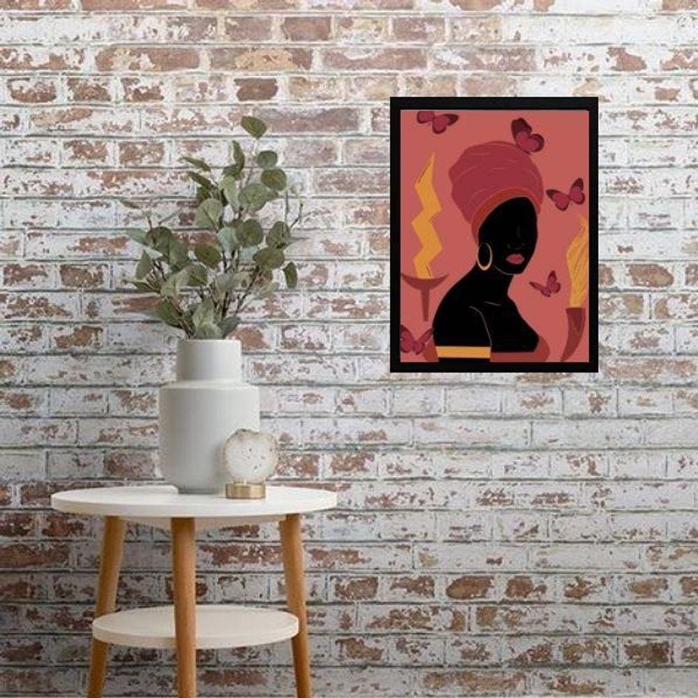 Quadro Orixá Iansã Rosê 45X34Cm - Com Vidro