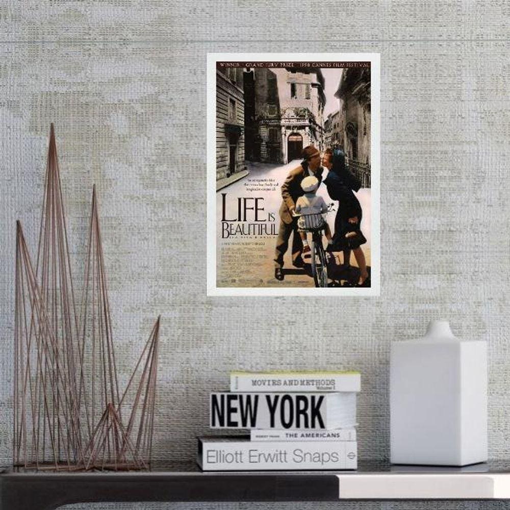 Quadro Poster Filme A Vida É Bela 33X24Cm