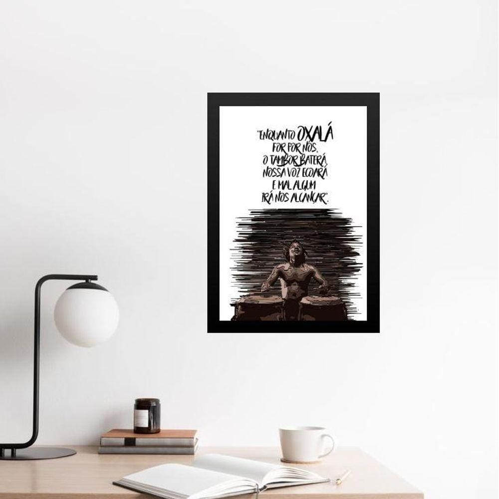 Quadro Candomblé Oxalá É Por Nós 45X34Cm