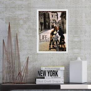 Quadro Poster Filme A Vida É Bela 33X24Cm - Com Vidro