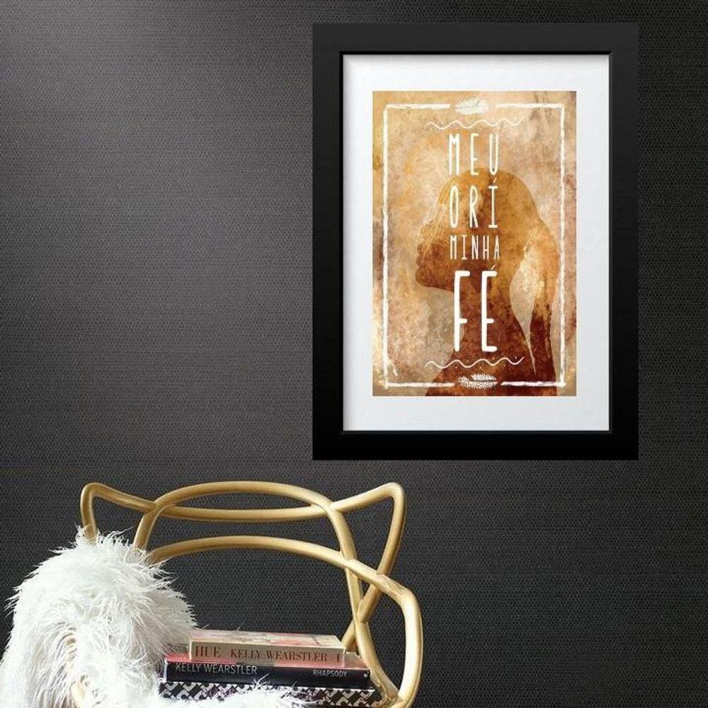 Quadro Meu Orí Minha Fé - 60X48Cm