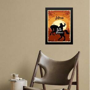 Quadro Umbanda Seu Boiadeiro 45X34Cm - Com Vidro