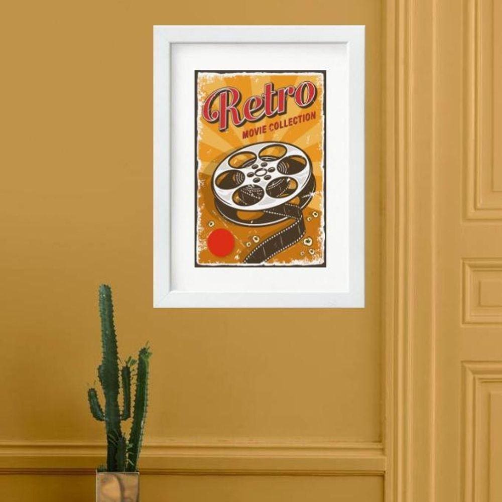 Quadro Cinema Filme Retrô - 60X48Cm