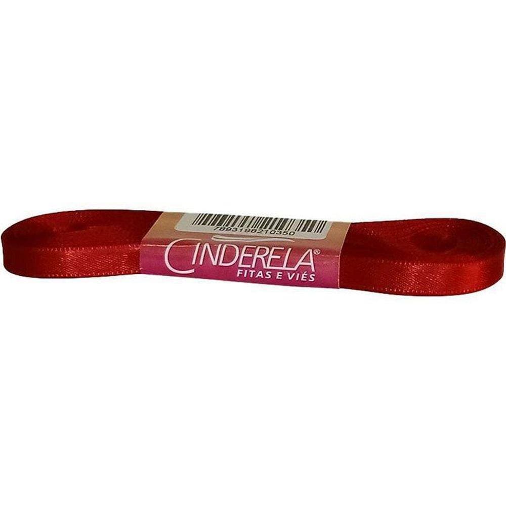 Fita De Cetim 07Mm 10M Vermelho