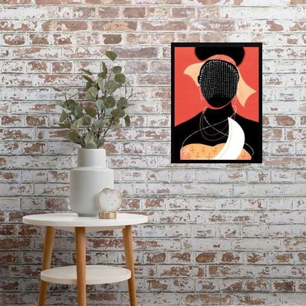 Quadro Decorativo Iansã Guerreira 45X34Cm - Com Vidro