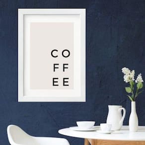 Quadro Cozinha Ultra Minimalista Coffee - 60X48Cm