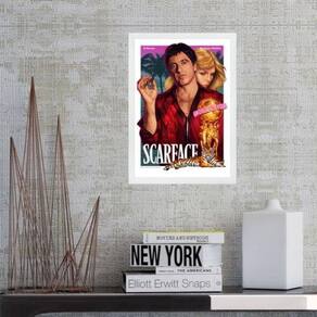 Quadro Poster Do Filme Scarface 45X34Cm - Com Vidro