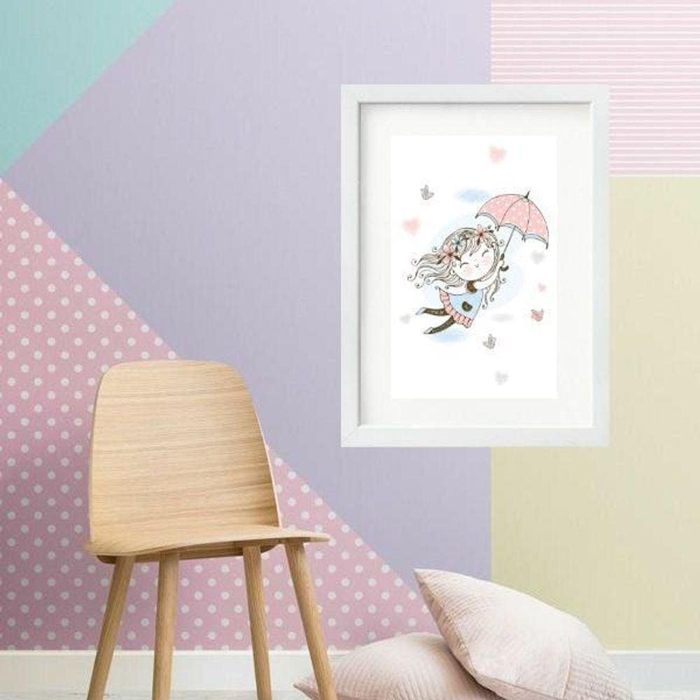 Quadro Quarto Infantil Menininha- 60X48Cm