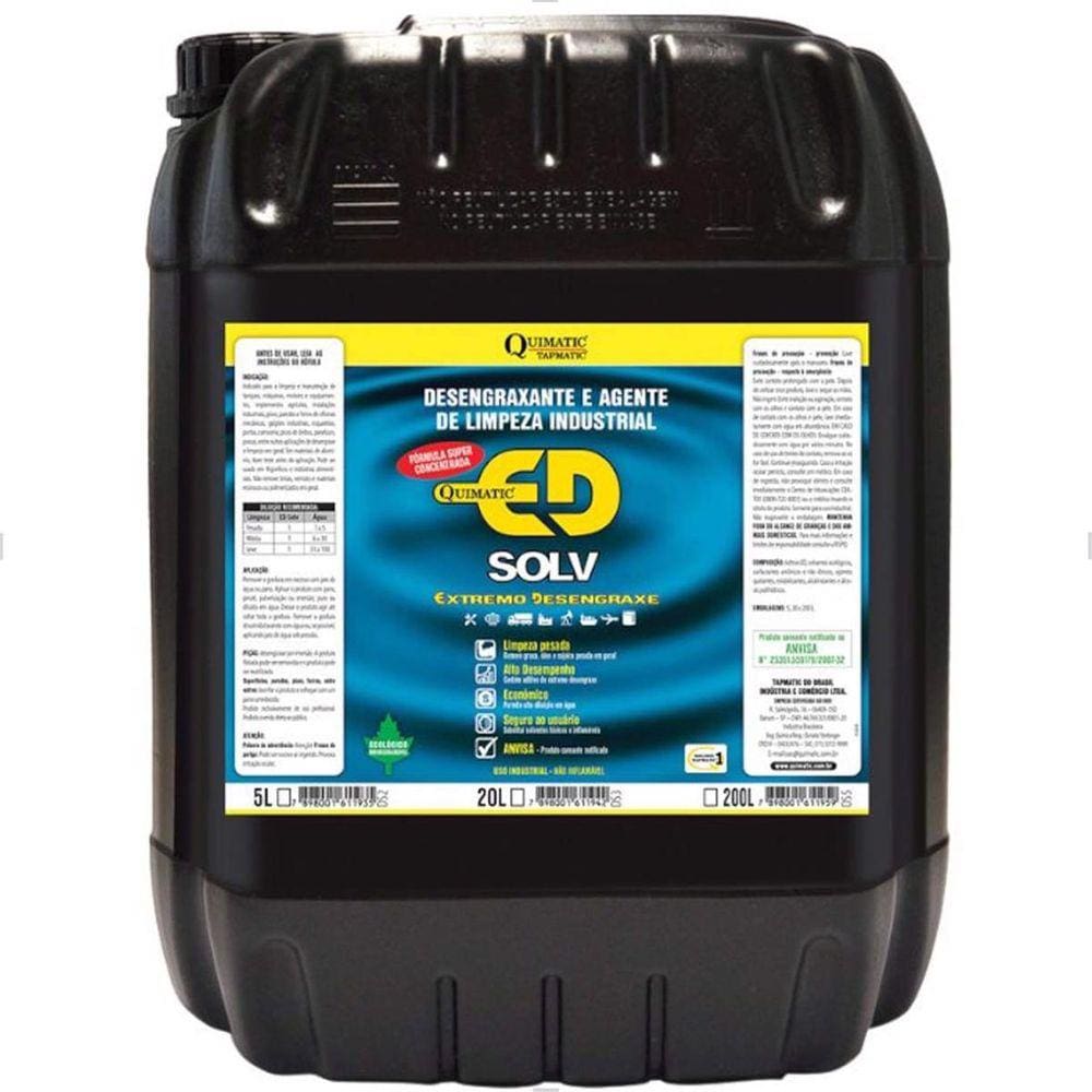 Desengraxante Biodegradável ED SOLV 20L Tapmatic