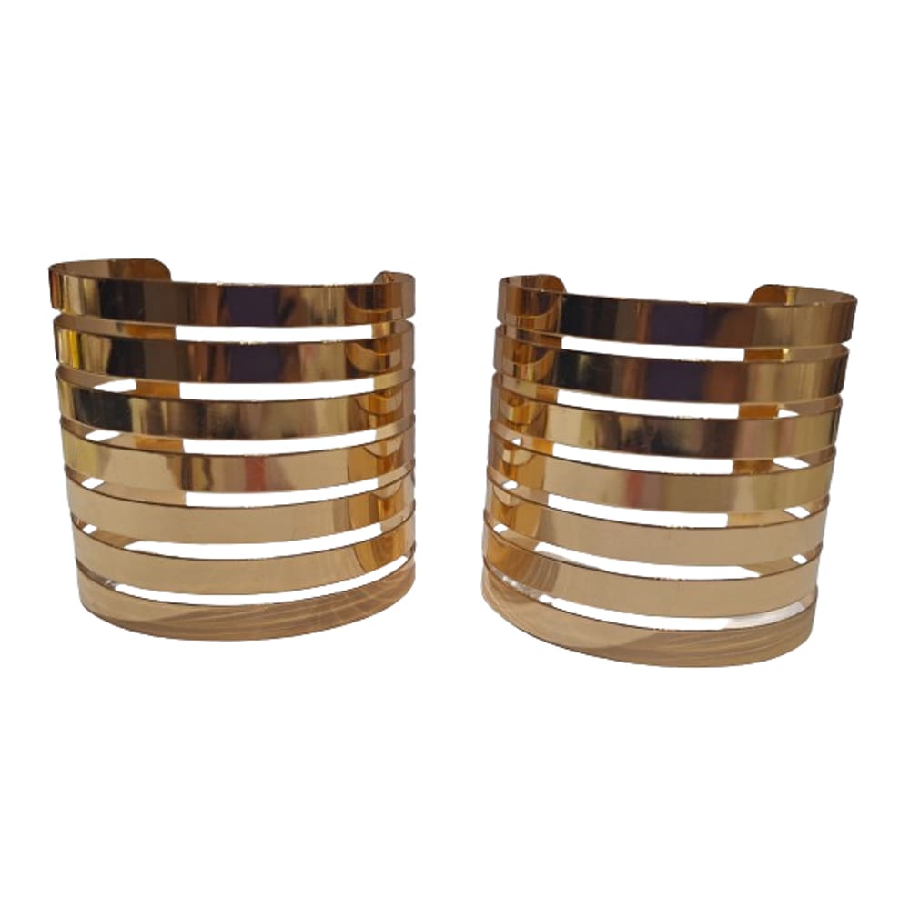Kit 2 Braceletes Pulseira Deus Grego Egipcio Deusa Dourado