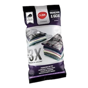 Kit 5 Saco Organizador Vácuo Edredom Cobertor Roupas 60X80Cm