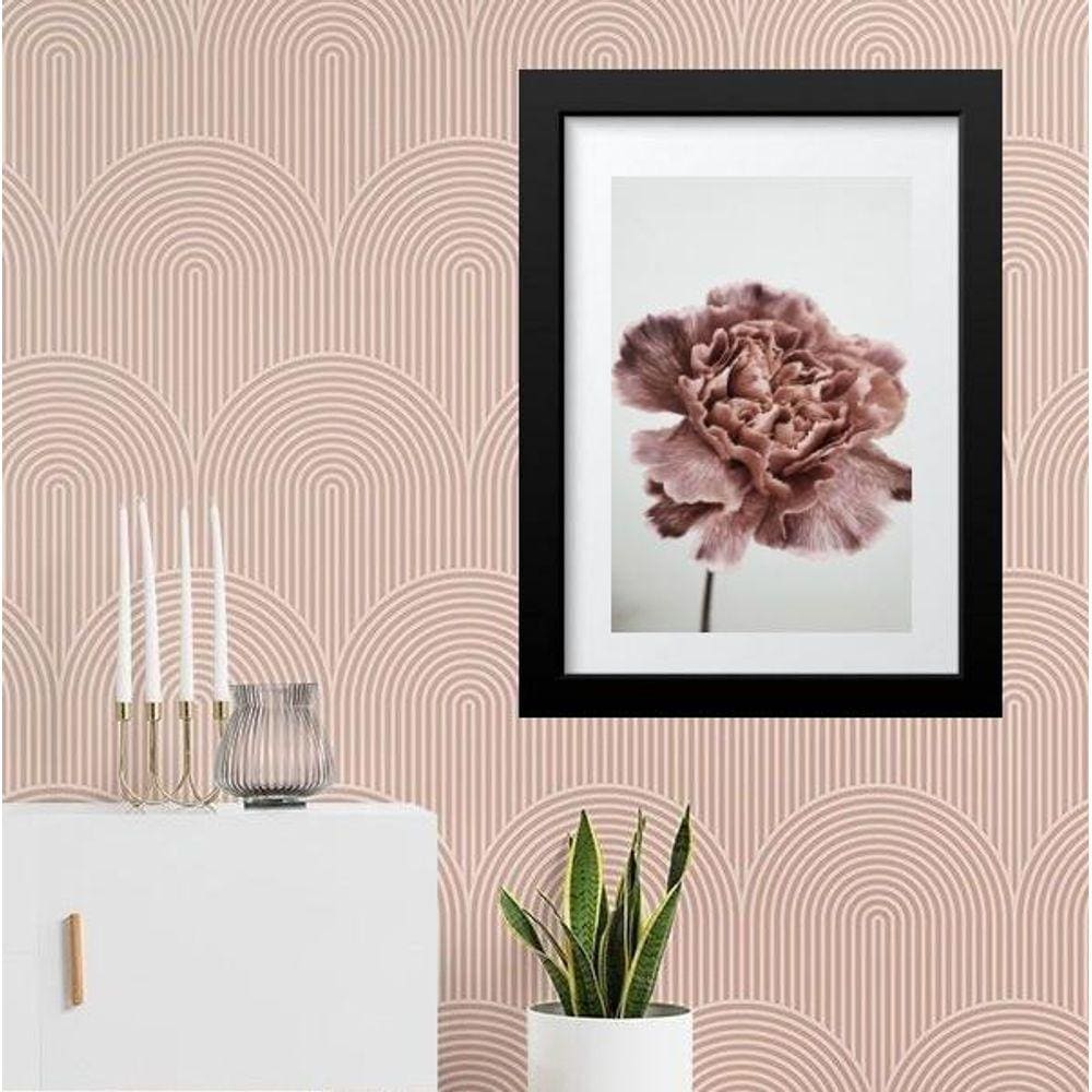 Quadro Moderno Floral Rosê - 60X48Cm