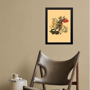 Quadro Sacro Santo São Jorge 33X24Cm - Com Vidro