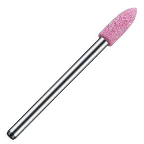 Ponta Montada 4Mm Cônica Rebolo Abrasivo Rosa Micro Retífica