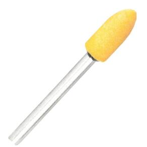 Ponta Montada 6Mm Cônica Amarela Haste 3Mm Micro Retifica