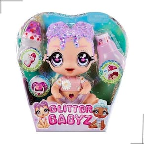 Boneca Glitter Babyz Lila Lavanda Muda De Cor