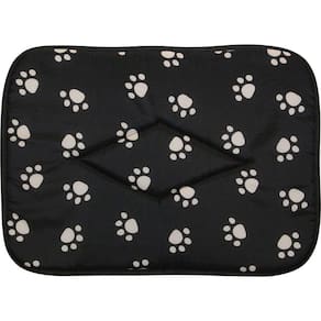 Tapete Cão Gato Poliéster Retangular Vizapi Pet Pata Dupla Face 45X60Cm Preto