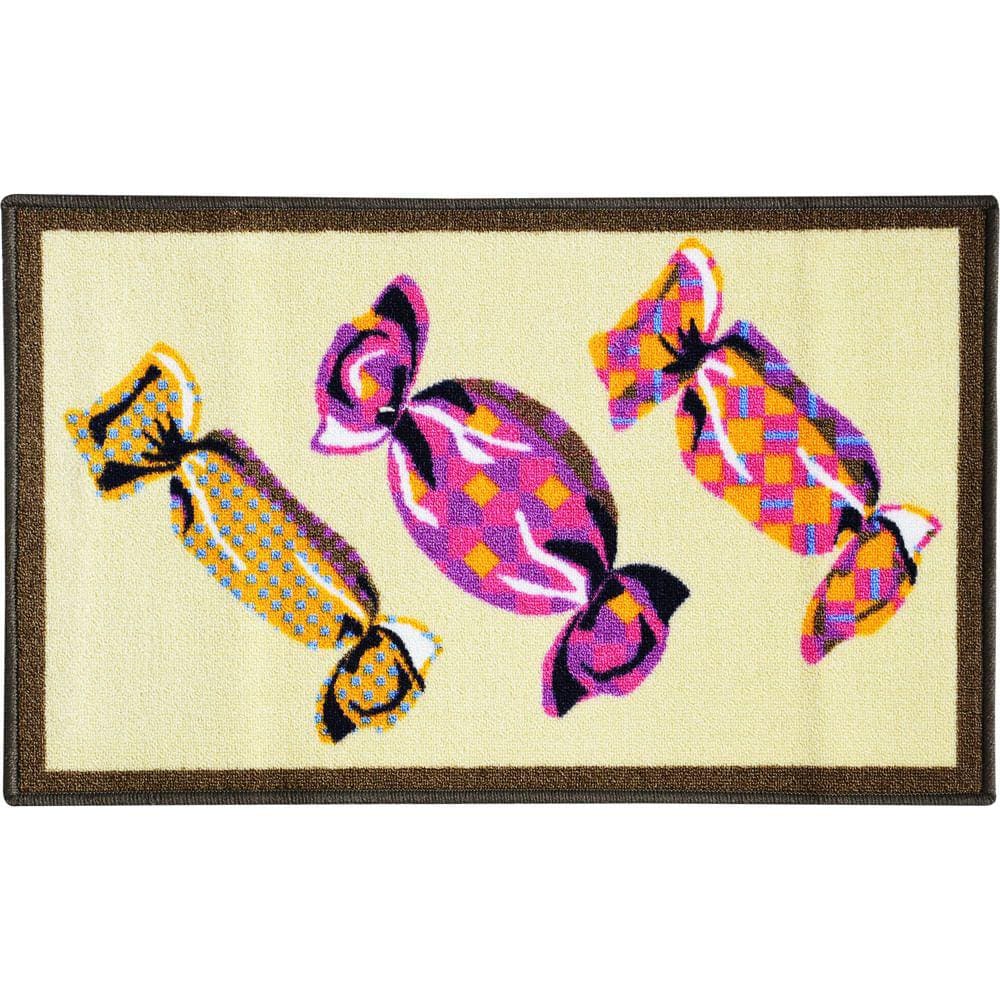 Tapete De Cozinha Vizapi Doces 50X80Cm Multicolorido