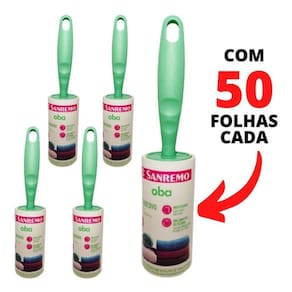 Tira Pelo De Roupas Rolo Adesivo Rolinho Tirar Pelos Kit 5un