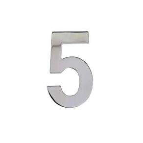 Numeral Cinco De Plástico Alta Resistência 10Cm Abs Alumínio
