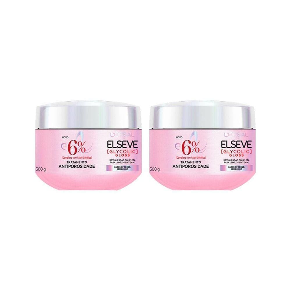 Creme De Tratamento Elseve 200Ml Glycolic Gloss - Kit C/2Un