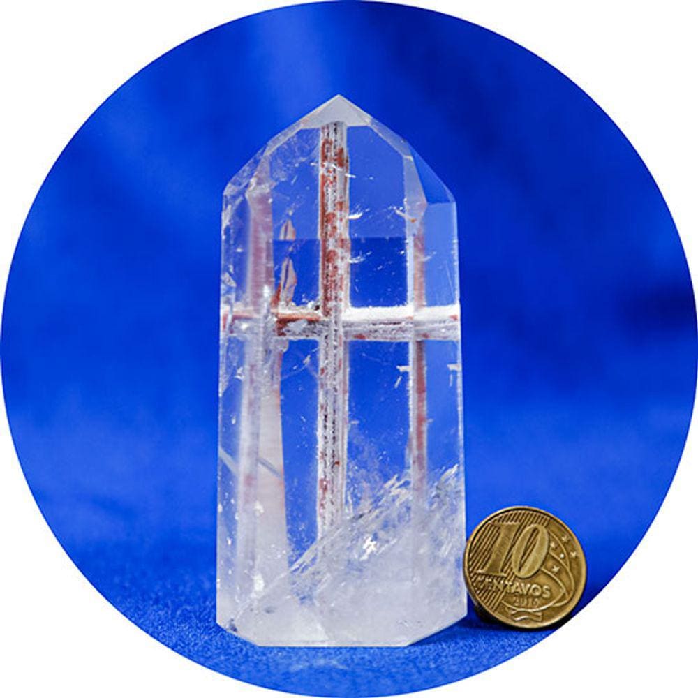 Ponta Cristal Extra Cruz Lapidado Sextavado Tipo A 84mm 167g